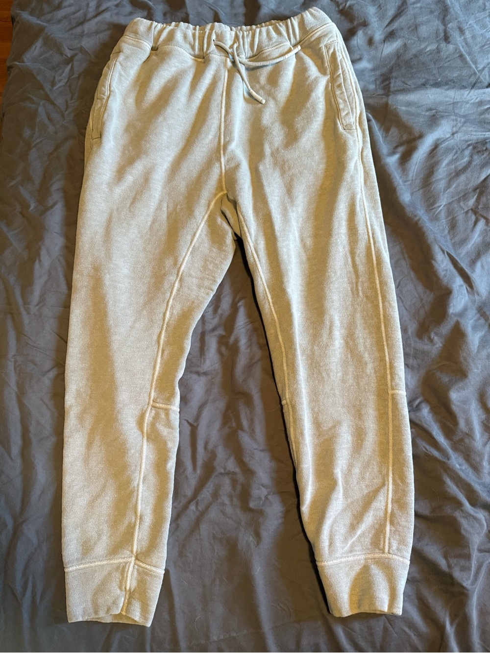 Vollebak Mineral Sweatpants Drawstring Jogger Pants in Light Beige